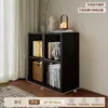 Armário de grade de madeira maciça estilo antigo estante de livros de chão Calec combinação livre prateleira de armazenamento para sala de estar armário baixo armário de oito grades