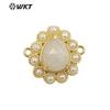 WT-PC008 exportación color popular gema en forma de gota borde de perla colgante pequeño exquisito DIY decoración de ropa
