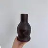 Novo Vaso de Madeira Carbonizada Estilo Chinês Retrô para Uso Doméstico, Design de Nicho para Ambientes Decorados e Decoração de Pousadas