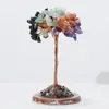Árbol de grava de cristal natural al por mayor, pieza de ágata de la fortuna, árbol de la fortuna hecho a mano, decoración de escritorio para el hogar, regalo