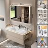 Lavabo Cerámico Todo en Uno de Lujo Ligero con Esquinas Redondeadas Combinación de Mueble de Baño Lavabo Lavabo Lavabo Mueble de Lavado