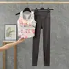Ropa Deportiva a Prueba de Golpes con Espalda en I para Mujer, Conjunto de Ropa Deportiva de Color Contrastante y Espalda Bonita para Correr y Yoga, Dos Piezas Estilo Nuevo