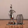 Adorno Portaplumas de Muñeca de Instrumento Musical Metálico Vintage, Soporte de Pluma de Resorte de Arte en Hierro, Decoración del Hogar, Regalo de Negocios Decorativo