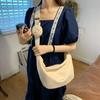 Bolsa de Estudante nas Axilas em Estilo Coreano Soft Girl Grande Capacidade Cor Sólida Nylon Bolsa de Ombro Crossbody Bolsa Crescente Bolsa Bolsa de Bolinho de Massa