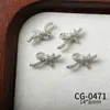 Decorações de Laço com Zircônia para Nail Art, Não Desbota, Unhas Wearable de Luxo Leve, DIY para Capinha de Celular, Laço com Zircônia que Preserva a Cor