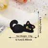 Pegatinas de Tela Bordadas de Gato Negro de Dibujos Animados Autoadhesivas Nuevas Lindas Pegatinas Decorativas de Gato Pegatinas de Reparación para Ropa y Equipaje Pegatinas de Parche