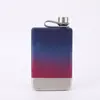 Frasco Metálico Cuadrado Creativo de Gradiente para el Hogar de 9 Onzas Botella de Agua de Acero Inoxidable Frasco Portátil para Viajes al Aire Libre Venta al por Mayor