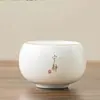 Taza de té de porcelana de jade color grasa de cordero de la era Tang y Song, taza de té de cerámica, juego de té, taza de huevo de dragón estilo japonés, taza individual de porcelana blanca para kung fu