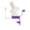 Máquina de bobinado de lana morada, pequeña máquina de bobinado rápido con manivela para el hogar, herramienta de bobinado de lana