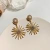 Aguja de Plata S925 Oro Óvalo Europeo y Americano Estilo Europeo y Americano Coreano Perla Sólida Aretes Simples Joyería Popular Transfronteriza para la Oreja