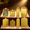 Mini Caixa Pequena de Liga de Zinco para Pintura Thangka em Concha Pode Guardar Núcleo de Pintura em Tela Acessórios Pingente Thangka Quadrado Caixa de Concha