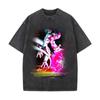 Verano Nueva Camiseta de Manga Corta Estampado de Dibujos Animados Viejo Dragon Ball Bidimensional para Hombre y Mujer Top Casual