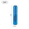 Botella de Perfume Mini Recargable de 5 ml Botella Cosmética Portátil Botella con Atomizador Contenedor de Spray Atomizador Botellas Recargables de Viaje