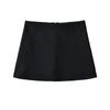 8421-25 Nuevo Estilo de Verano Estilo Coreano Sexy Sexy Cintura Baja Cremallera Cubre Cadera Falda Corta para Mujer con Falda Pantalón de Seguridad