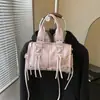 Bolso Tote Grande de Nuevo Estilo Coreano para Primavera/Verano 2026, Bolso de Hombro y Cruzado, Diseño Único, Bolso de Mano Versátil, Bolso Biker