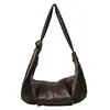 2026 Estilo Coreano Gran Capacidad Retro Piel Suave Plisada Bolso Tipo Empanada Estilo Perezoso Casual Viaje Diario Bolso de Hombro Cruzado