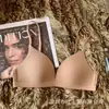 Ropa Interior Rusa Sin Costuras de Triángulo Francés para Mujeres con Pecho Pequeño, Push-Up y Pequeño, Sin Aros, Sujetador de Espalda Hermosa de una Pieza