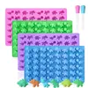 Molde de Silicona de Grado Alimenticio para Gomitas Chocolate DIY Donut Dinosaurio Oso Charola de Hielo Molde para Galletas Gomitas