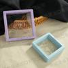 Caja de Almacenamiento Película Transparente a Prueba de Polvo Joyería Portátil Soporte de Exhibición de Uñas Wenwan Caja de Joyería Colgante Armario Caja de PE
