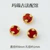 Ouro 24K Incrustado com Contas Espaçadoras de Ágata Vermelha Natural, Acessórios de Joias DIY Feitos à Mão, Pulseira, Colar, Pingente, Pingente de Cabaça
