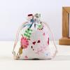 Calças de Algodão Estampado com Cordão e Bolso com Aba, Bolsas Repelentes de Mosquitos da Medicina Tradicional Chinesa, Sacos para Embalagem de Joias, Sacos de Pano Pequenos de Algodão e Linho por Atacado em Estoque