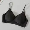 Sujetador Invisible sin Espalda con Escote Halter Grande en Forma de U, Base Invisible, Tirantes Finos Desmontables, Lencería para Mujer