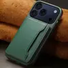 Capa de Couro Denior para iPhone 18 Pro, Carteira com Porta-Cartões Apple 17, Suporte, Capa Protetora 16 Pro