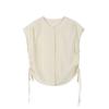 Blusa Weisong Design con Cintura de Cordón Verano 2026 Nuevo Estilo Coreano Casual Versátil Sin Mangas Camisa Top