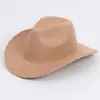 Sombrero de fieltro liso de color sólido estilo pork pie de Amazon de origen transfronterizo sombrero de jazz retro británico fedora de ala plana para hombres y mujeres