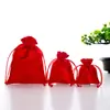 Bolsa de almacenamiento satinada brillante con cordón y logo impreso, bolsa de almacenamiento a prueba de polvo para accesorios y regalos, bolsa de embalaje para joyas