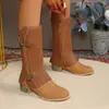 Zapatos Planos de Color Sólido 2025 para Mujer Otoño e Invierno Talla Grande Botas Martin Botas de Mujer Comercio Exterior con Puño Cremallera Lateral Tubo Corto Transfronterizo Estilo Nuevo