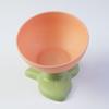 Tigela para Gatos com Três Folhas em Formato de Flor, Base Antiderrapante, Ideal para Comer e Beber, Dupla Função, Pé Alto com Proteção para o Pescoço, Tigela Única para Animais de Estimação