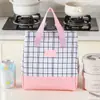 Bolsa Térmica Portátil Estilo Japonés, Bolsa de Almuerzo Gruesa de Papel de Aluminio para el Trabajo y la Escuela, Bolsa Bento Impermeable y a Prueba de Aceite