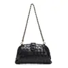 2026 Nuevo Bolso de Mano Tejido Hecho a Mano, Bolso Nube Personalizado, Moderno Bolso de Cadena Clip Shell para Mujer de Hombro Cruzado