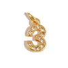 [Procesamiento Personalizado] Colgante de Acero Inoxidable con Incrustaciones de Diamantes de 26 Letras Estilo Europeo y Americano Transfronterizo para Collar y Pendientes DIY Accesorios Hechos a Mano