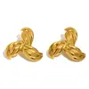 Brincos Ins Personalidade Criativa Exagerados Nicho Estilo Europeu e Americano Mengjia Aço Inoxidável Banhado a Ouro 18K Brincos de Cruz Bumerangue para Mulheres