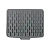 Tapete Drenante Cozinha Mesa Grande Louças Isolado Antiderrapante Tapete Drenante Silicone Dobrável Inclinação Tapete Drenante Silicone Bancada Tigelas e Hashis