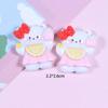 Novos acessórios de joias de resina plana de desenho animado diy cocar cola de creme capa de celular grampo de cabelo moldura de foto adesivo atacado