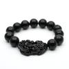 Pulsera de Obsidiana Imitación Vidrio Oro Pulsera Valiente para Hombre y Mujer Riqueza Pulsera de la Suerte Venta de Puesto en Yiwu