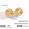 Brincos Myya de Aço Inoxidável com Trança de Pérolas Brincos Pequenos Fragrância Moda Brincos Banhados a Ouro 18K Vendas Quentes Transfronteiriças Europeias e Americanas