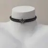 Collar Punk Gótico de Múltiples Capas con Remaches y Borlas, Diseño de Gargantilla Personalizada con Estrella de Cinco Puntas Retro, Accesorio para el Cuello Versátil de Estilo Oscuro