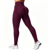 Calça de Yoga Feminina de Cintura Alta Pêssego Sem Costura Transfronteiriça para Levantar o Bumbum, Leggings Fitness Justas, Calça Esportiva Df de Nove Pontos