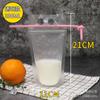 Saco de suco descartável saco de bebida auto-selante portátil desenhos animados Internet celebridade transparente leite chá saco de embalagem saco de boca selada