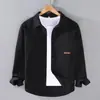 Camisa Casual de Trabalho Masculina para Primavera e Outono Nova Tendência Solta Novo Estilo Chinês Top Peça de Fora Camisa de Manga Comprida Masculina