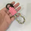 Colgante Llavero de Cuerda Exquisito Tejido a Mano con Logo Personalizado, Llavero de Cuero Genuino para Coche, Pequeño Regalo Universal al por Mayor
