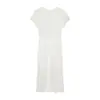 Comercio Exterior 2026 Verano Nuevo Estilo Europeo y Americano Moda Femenina Sexy Chica Caliente Color Sólido Encaje Vestido Adelgazante de Cintura