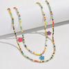 Joyería Transfronteriza Europea y Americana Verano Combinación Total Flor Pequeña Cuentas de Arroz Enlace de Pie Pulsera Creativa Multiusos Moda de Playa Set de Dos Piezas