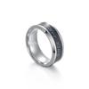 Anillo de Pareja King and Queen con Pantalla de Temperatura Nuevo de Amazon Transfronterizo Popular para Parejas Anillo de Acero de Titanio