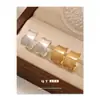 Moda Europeia e Americana Simples Luxo Fosco Escovado Brincos Dourado e Prata Duas Cores Versátil Estilo para o Dia a Dia Brincos de Tarraxa para Mulheres