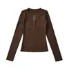 8672-26 Otoño estilo coreano ajustado cuello en V liso regular manga larga jersey polar camiseta base